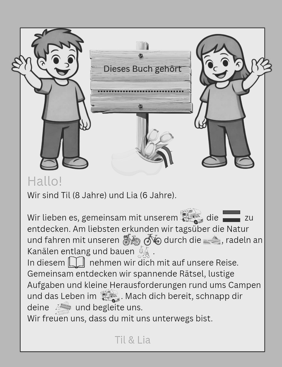 Camping und Rätselhefte für Kinder
